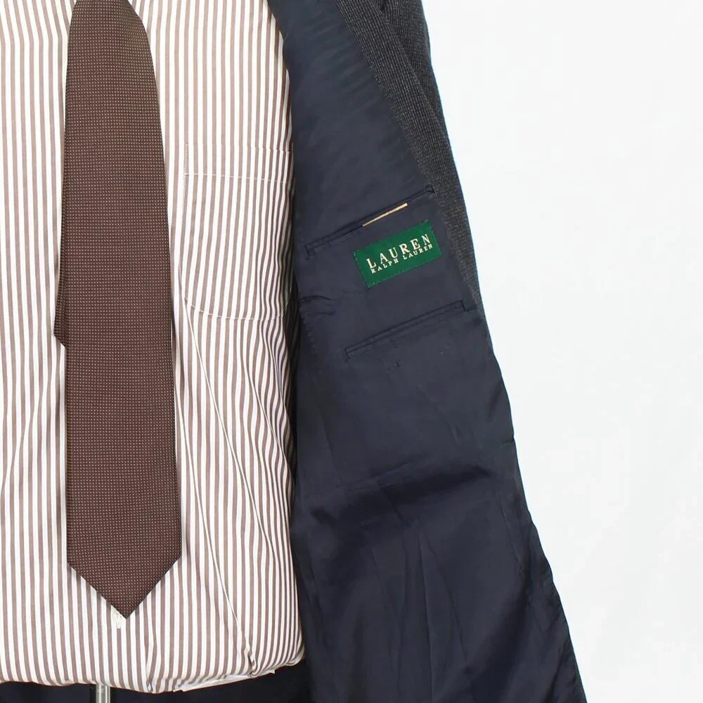 Ralph Lauren 44R Navy HT 2-Button Sport Coat Blazer Jacket G904